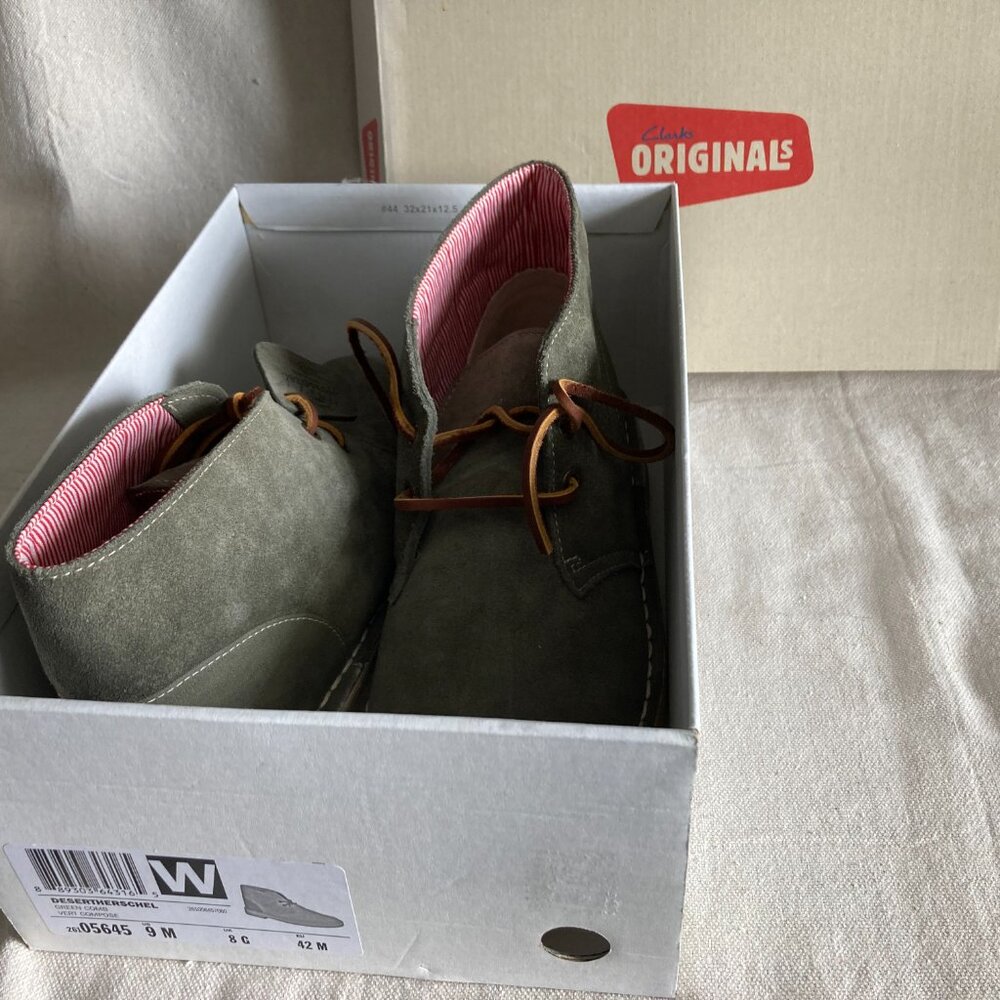 Clark's original gray desert boots by Herschel Size men's 9M never worn - Picture 11 of 11